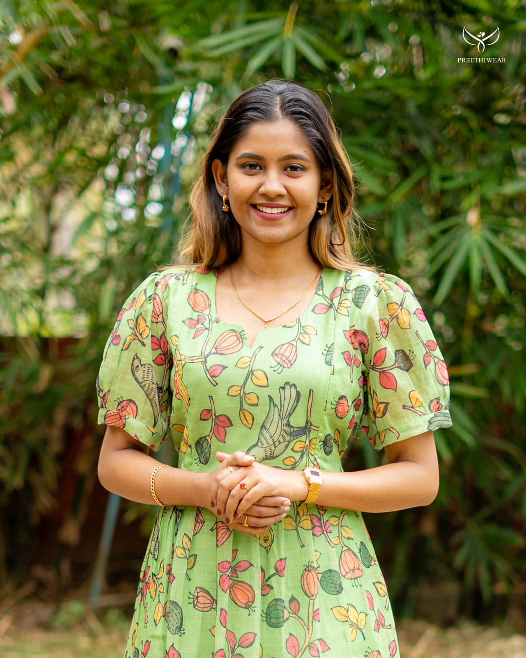 Anshula Kalamkari Maternity Dress