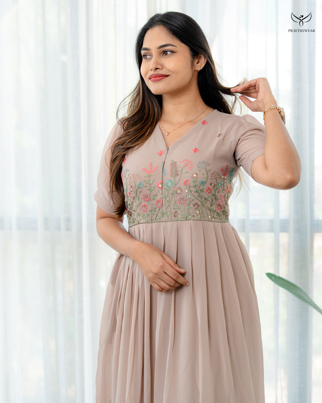 Pravika Maternity Dress  with center Zip