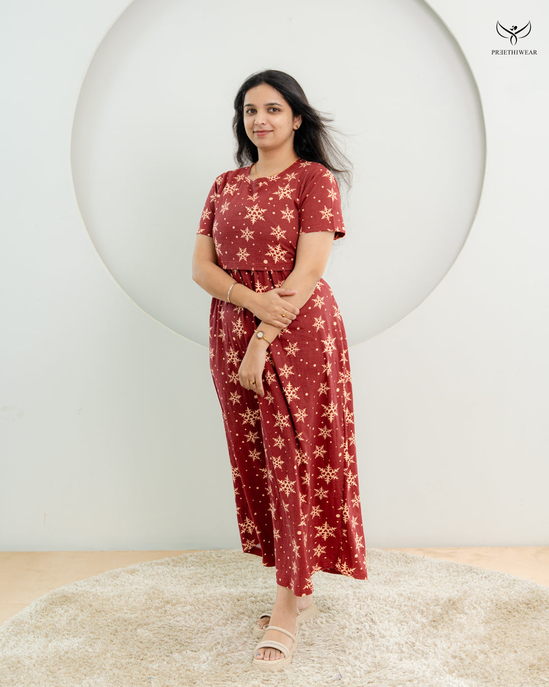 Viva1  Soft Cotton Full Length Maternity Loungewear