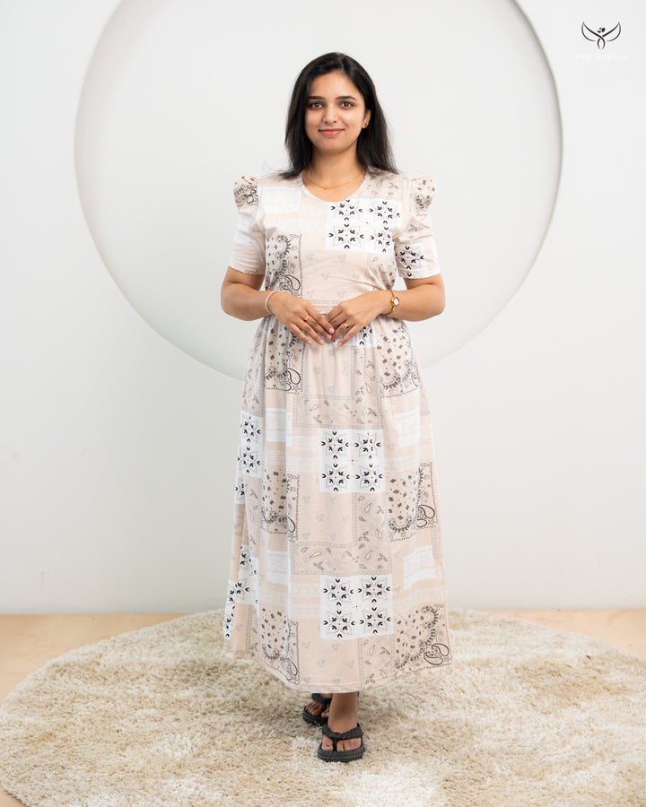 Sathya PUFF  SoftCotton Full Length Maternity Loungewear