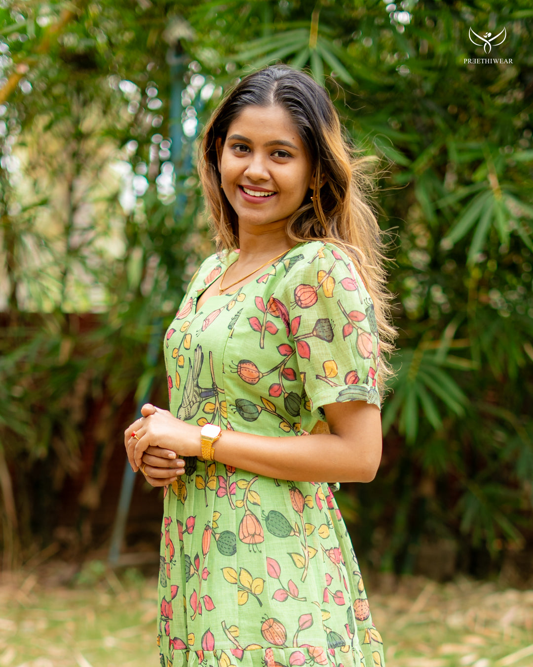 Anshula Kalamkari Maternity Dress