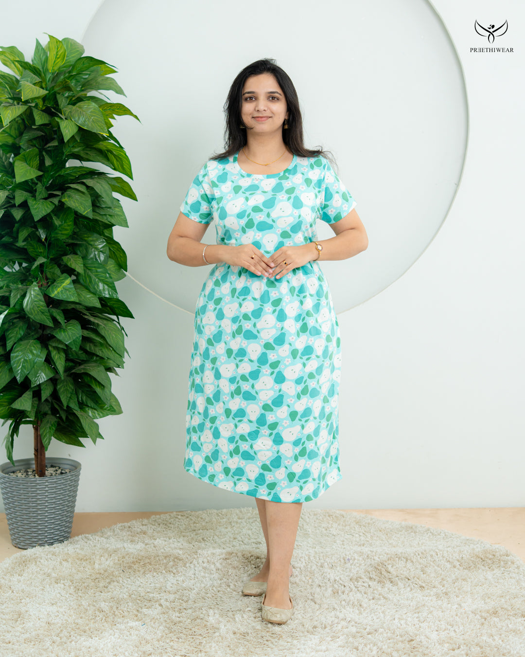Kalpana2  Soft Cotton Calf Length Maternity Loungewear