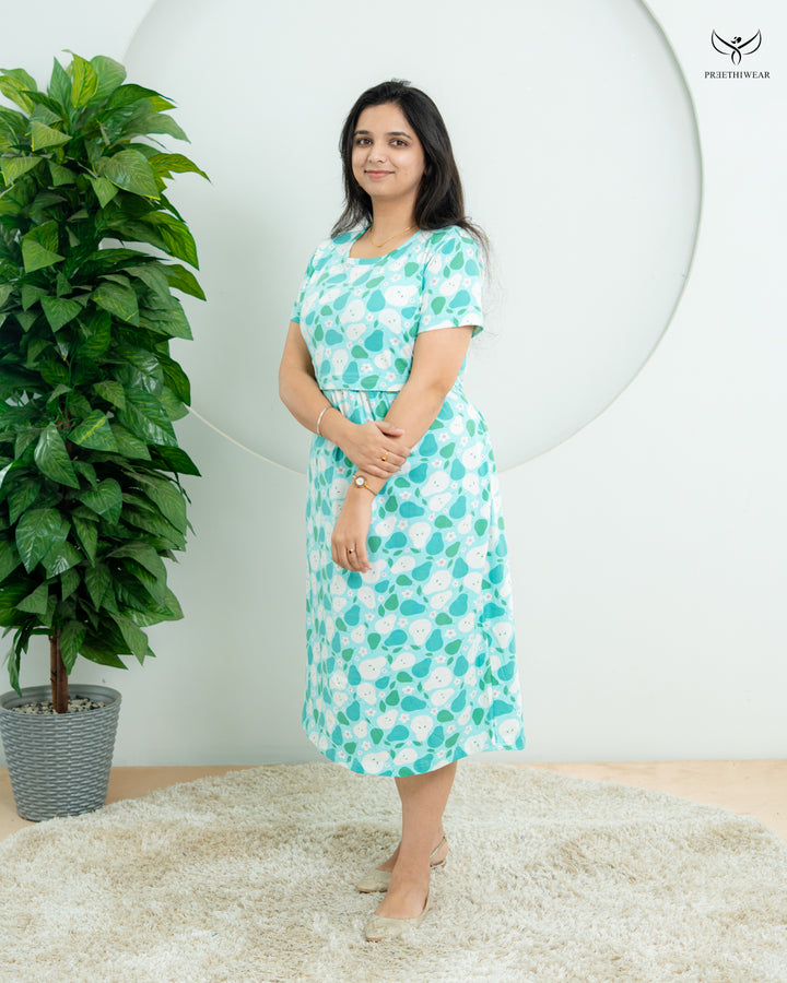 Kalpana2  Soft Cotton Calf Length Maternity Loungewear