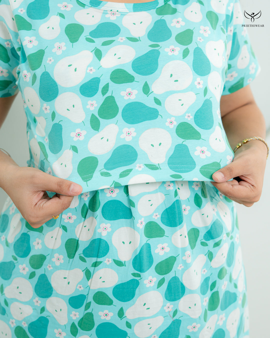 Kalpana2  Soft Cotton Calf Length Maternity Loungewear