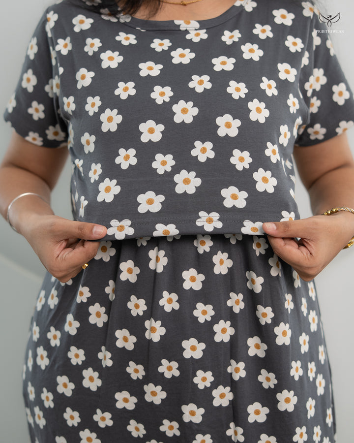 Nihari  SoftCotton Full Length Maternity Loungewear