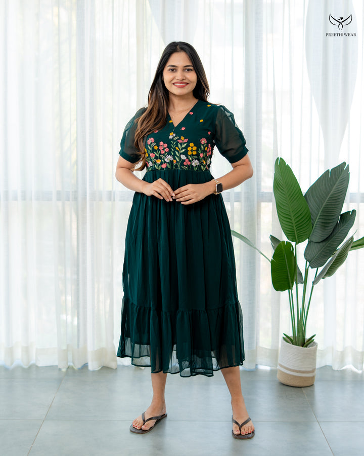 Bhivina Maternity Dress with center Zip