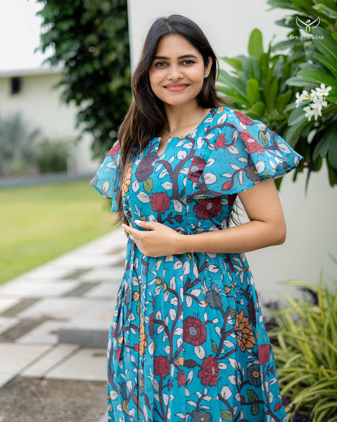 Natasha Kalamkari Maternity Dress