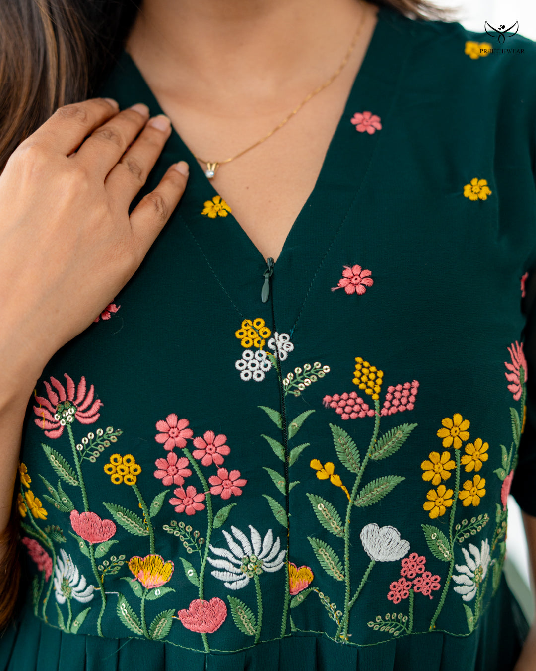 Bhivina Maternity Dress with center Zip