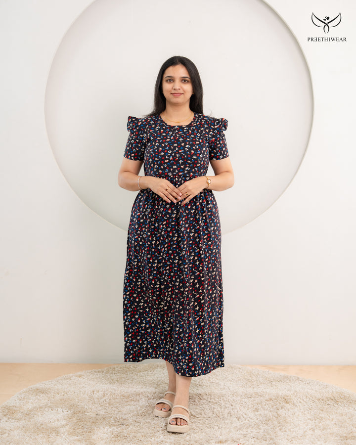 Shivani3 Soft Cotton Full Length Maternity Loungewear