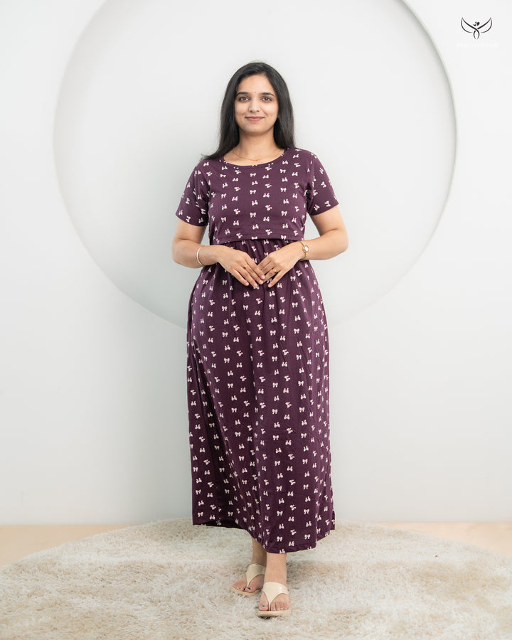 Spoorthi  SoftCotton Full Length Maternity Loungewear