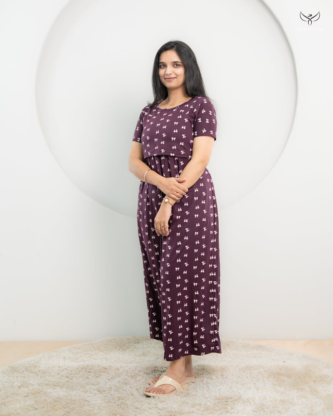 Spoorthi  SoftCotton Full Length Maternity Loungewear
