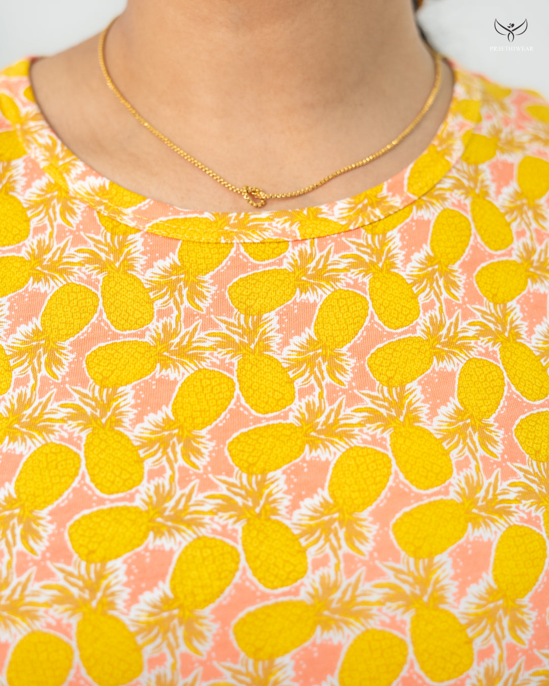 Pineapple2 SoftCotton Full Length  Maxi Loungewear