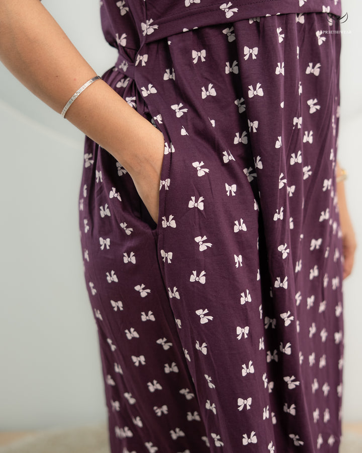 Spoorthi  SoftCotton Full Length Maternity Loungewear