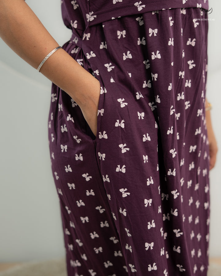 Spoorthi  SoftCotton Full Length Maternity Loungewear