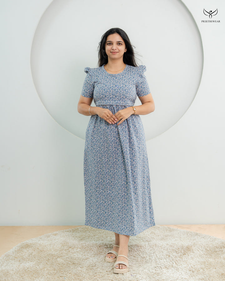 Jasleen SoftCotton Calf Length Maternity Loungewear