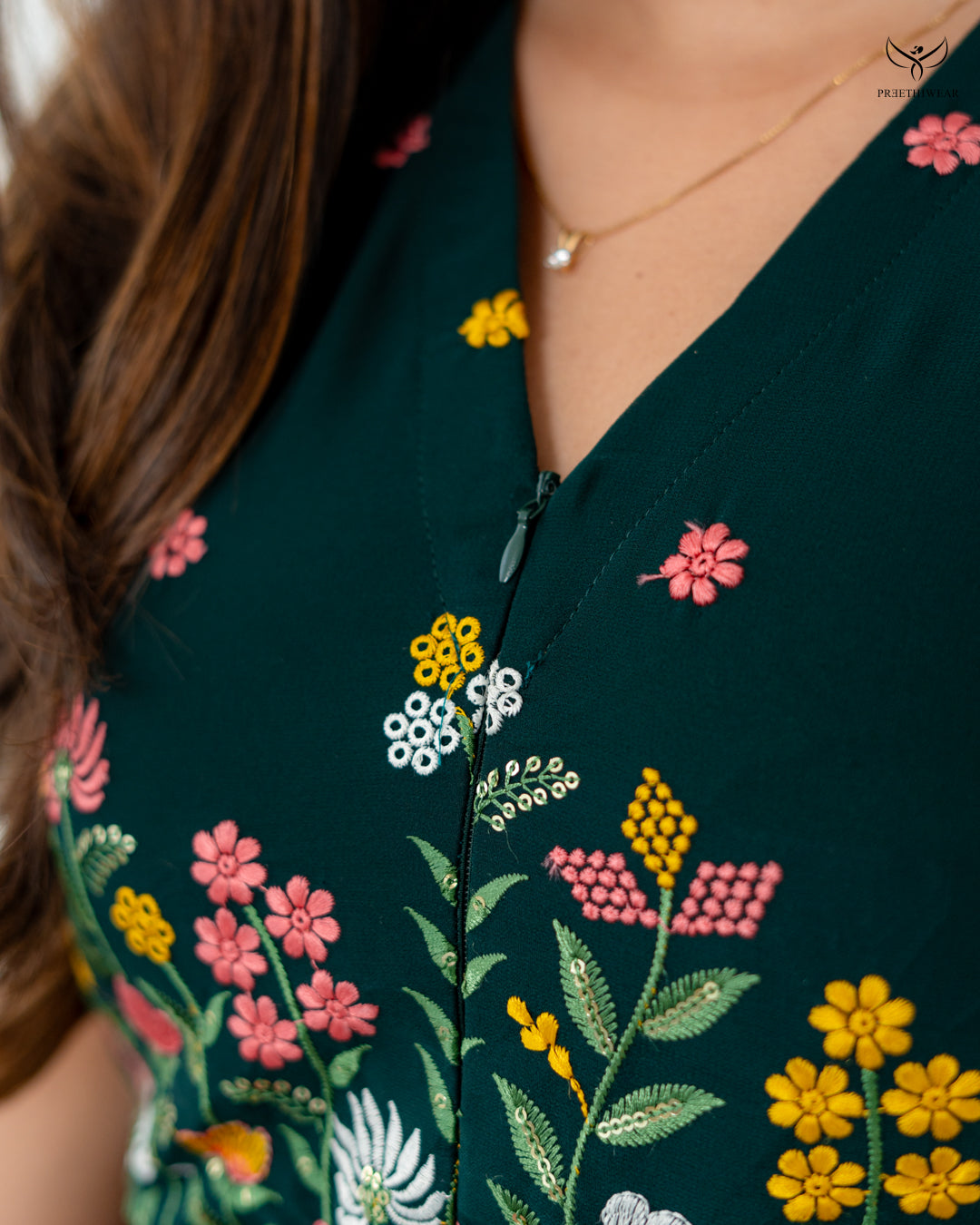 Bhivina Maternity Dress with center Zip