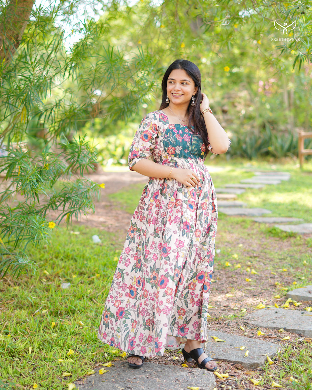 Rasika Maternity Dress with center Zip