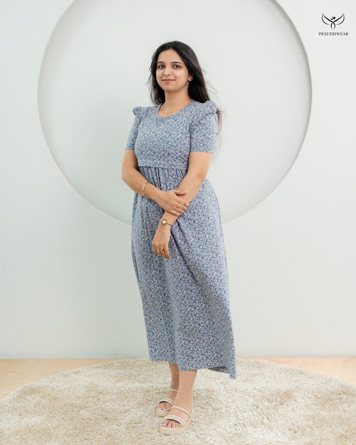 Jasleen SoftCotton Calf Length Maternity Loungewear