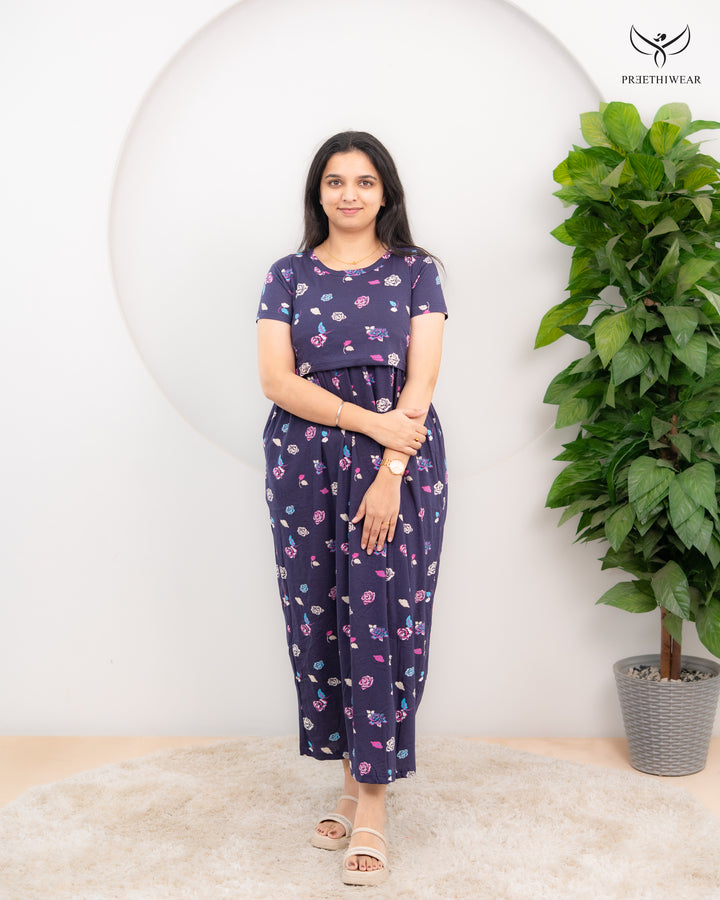 Srushti1 Soft Cotton Full Length Maternity Loungewear