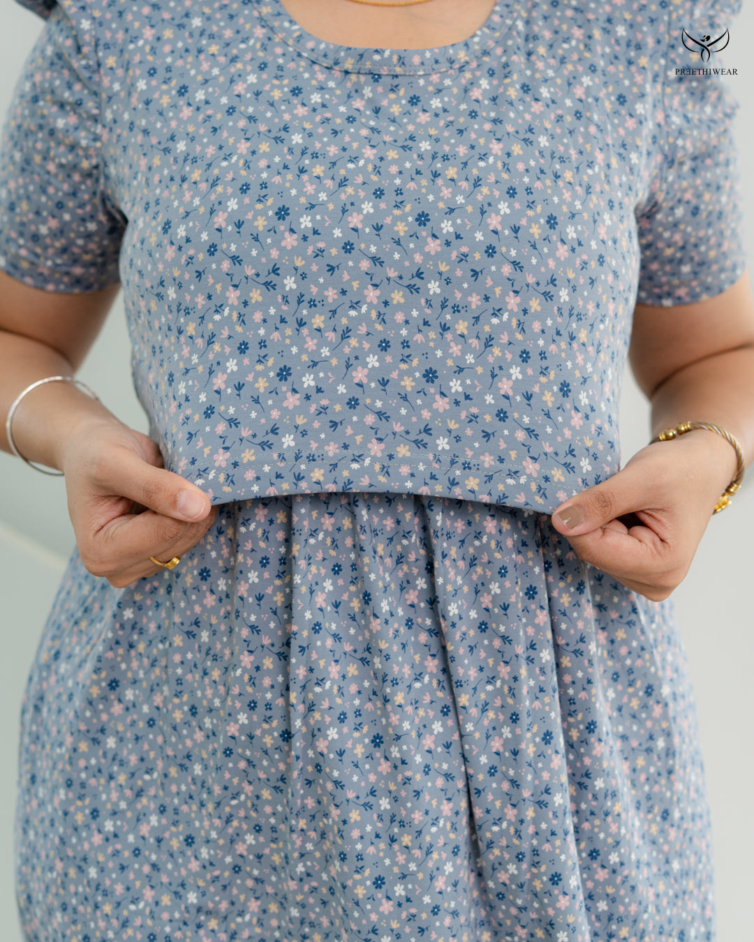 Jasleen SoftCotton Calf Length Maternity Loungewear