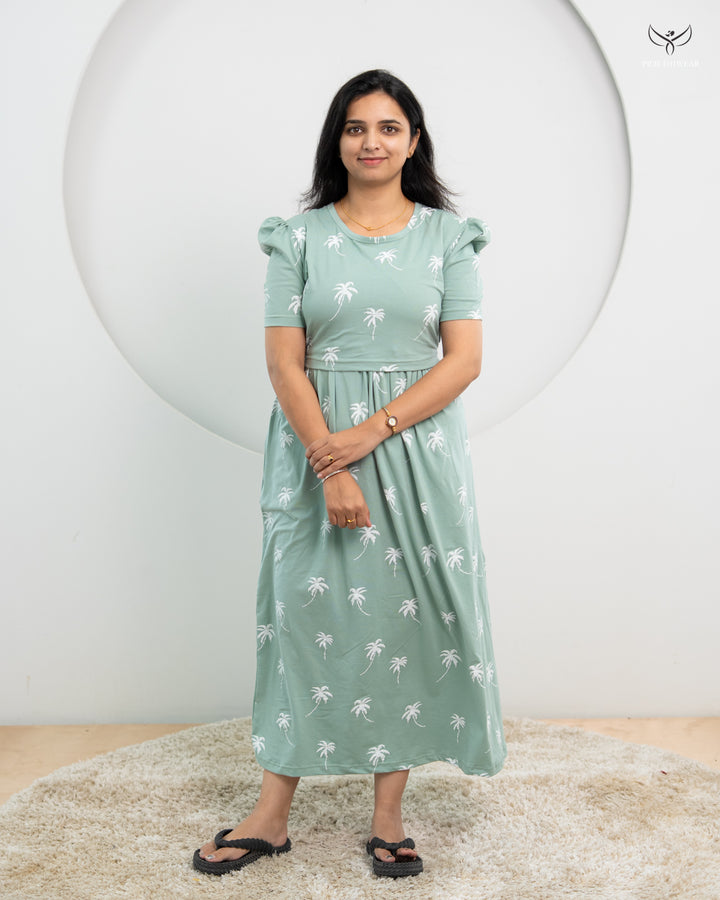 Harsha PUFF  SoftCotton Full Length Maternity Loungewear