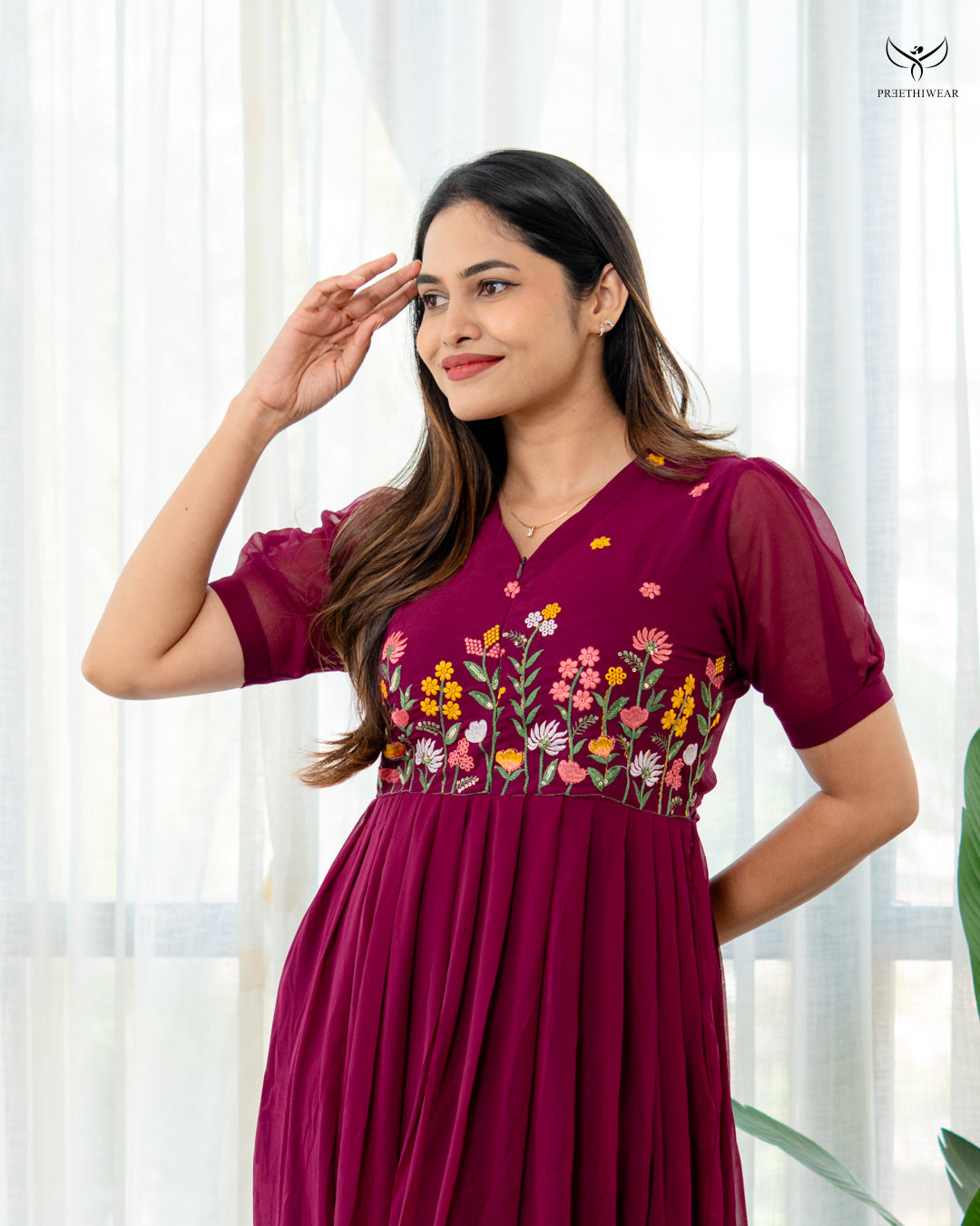 Vriha Maternity Dress with center Zip