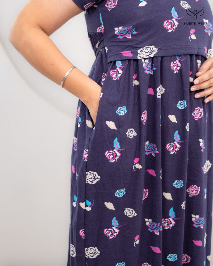 Srushti1 Soft Cotton Full Length Maternity Loungewear