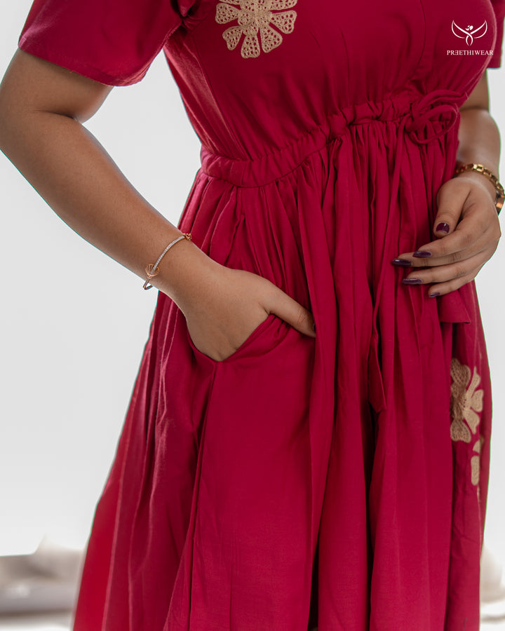 Hiya Maternity Dress with center Zip