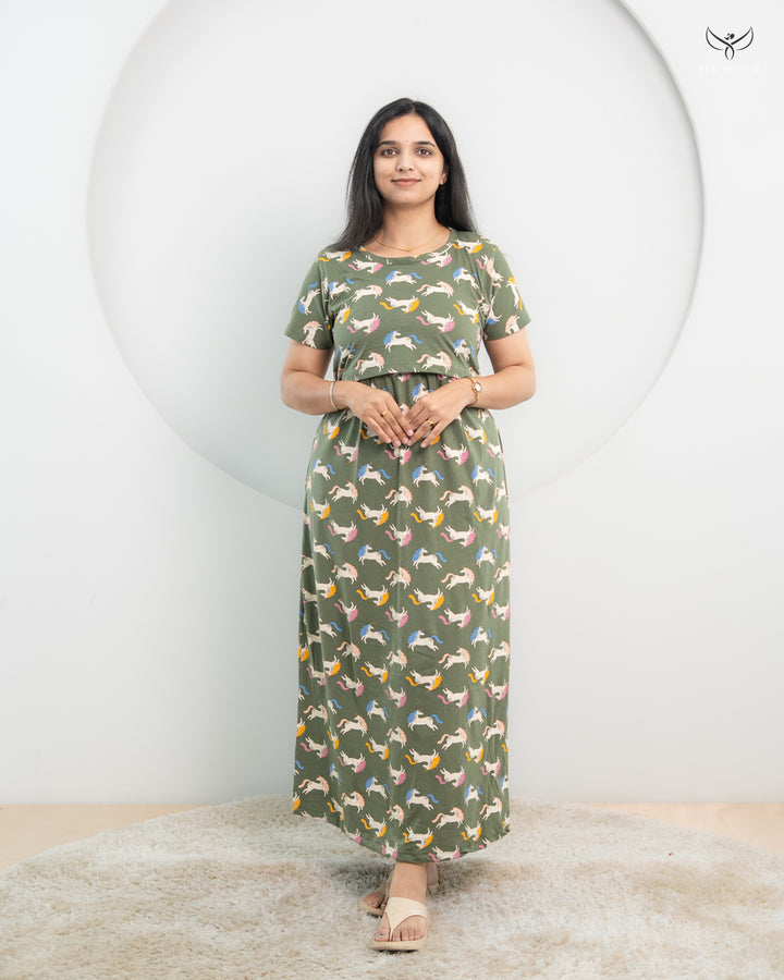 Archana1  SoftCotton Full Length Maternity Loungewear