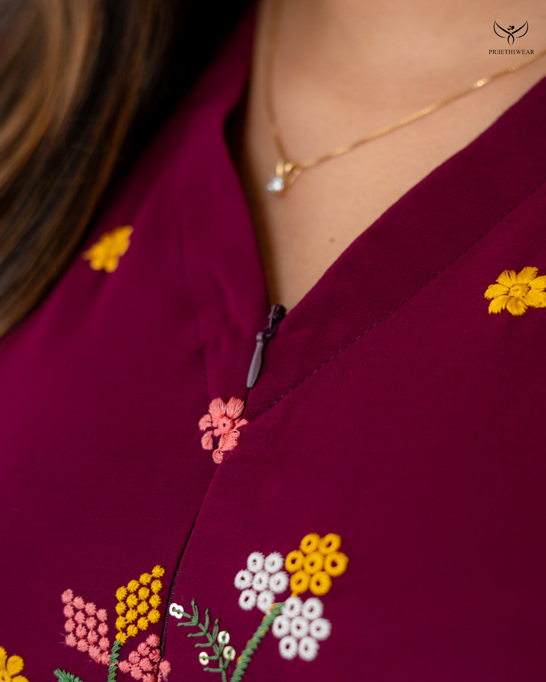 Vriha Maternity Dress with center Zip