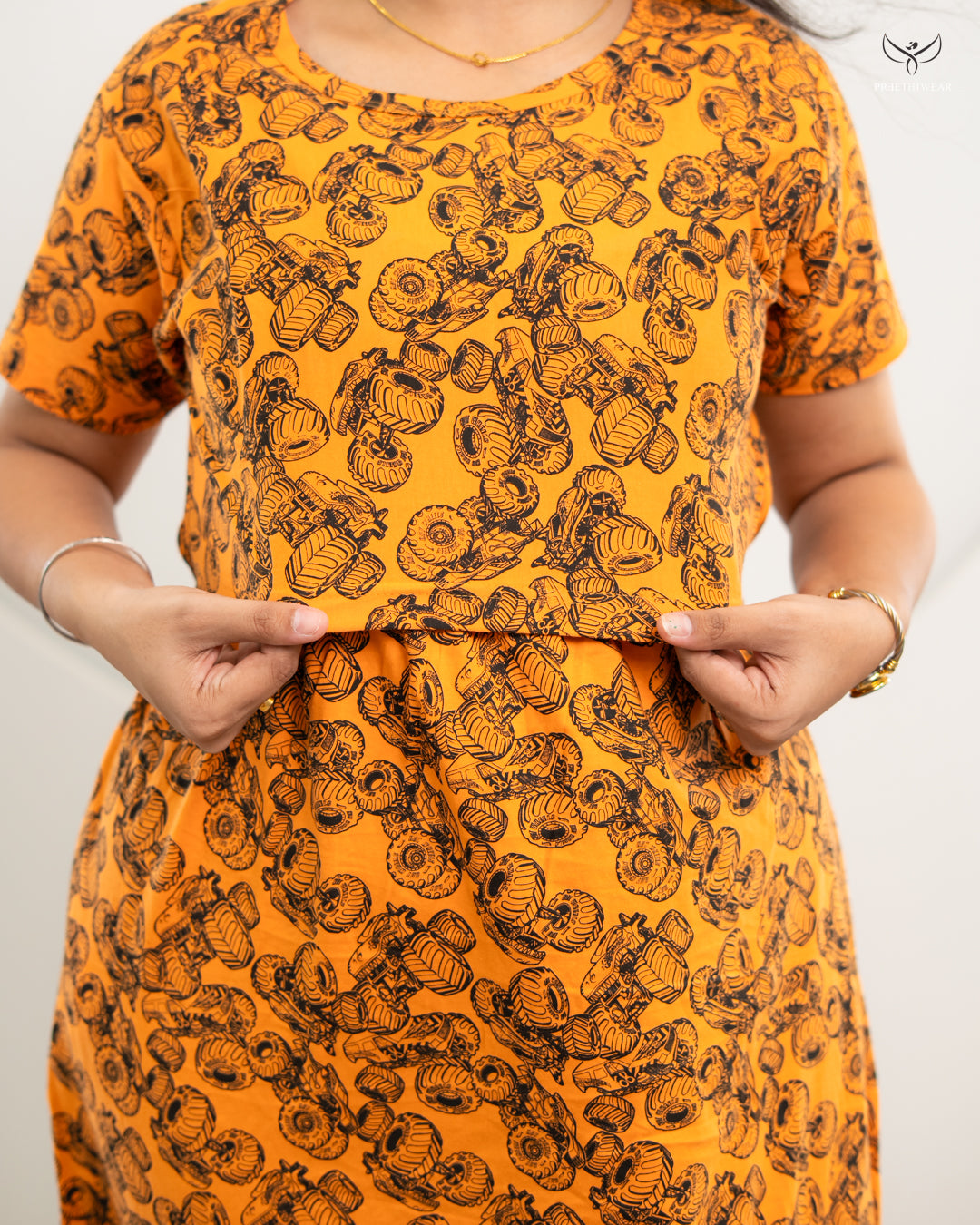 Vidhya  SoftCotton Full Length Maternity Loungewear