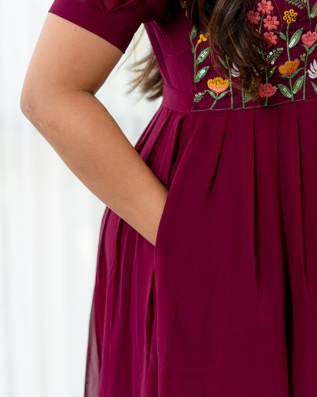 Vriha Maternity Dress with center Zip