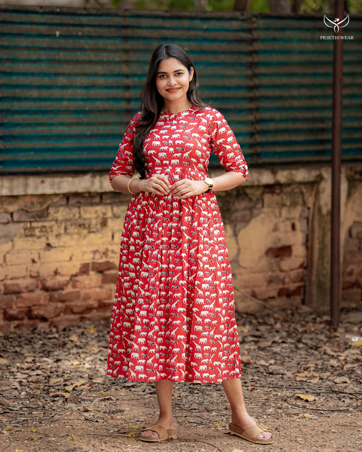 Mayura Maternity Dress with center Zip