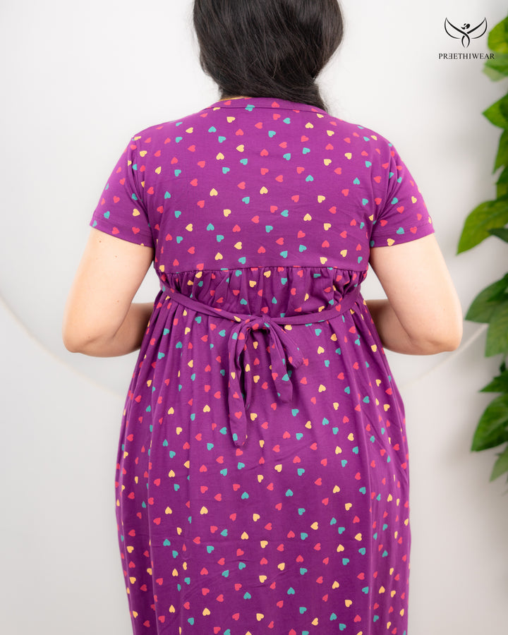 Jaslena Soft Cotton Full Length Maternity Loungewear