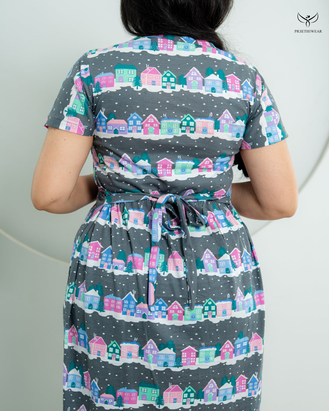 Praveena  Soft Cotton Full Length Maternity Loungewear