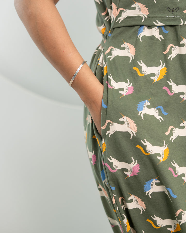 Archana1  SoftCotton Full Length Maternity Loungewear