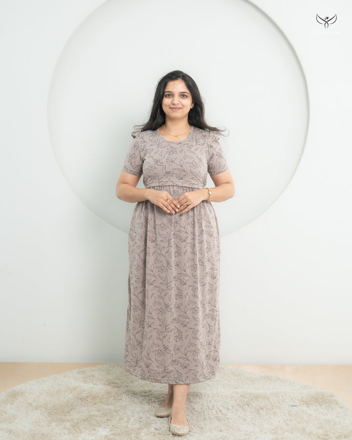 Saloni1  SoftCotton Full Length Maternity Loungewear