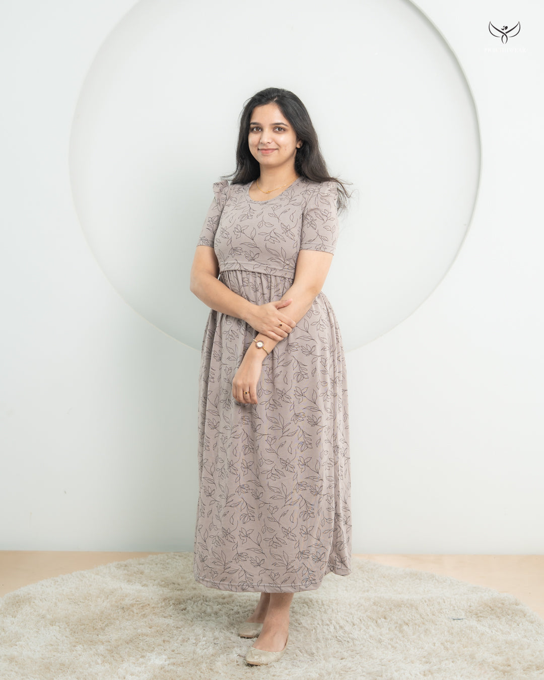 Saloni1  SoftCotton Full Length Maternity Loungewear