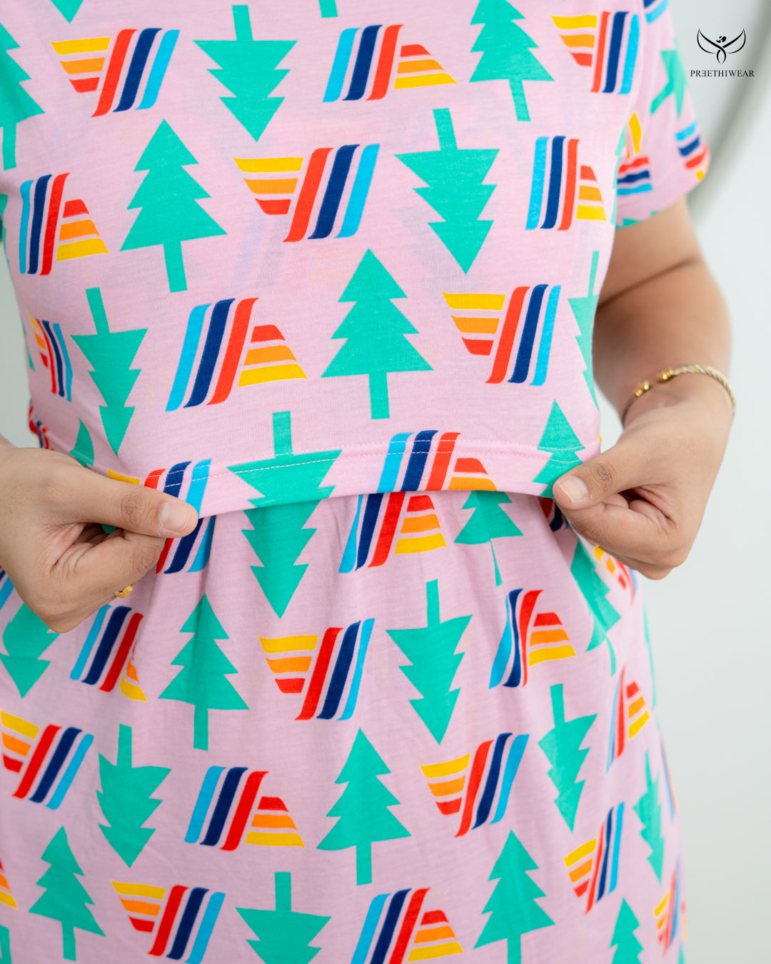 Varshitha  Soft Cotton Full Length Maternity Loungewear