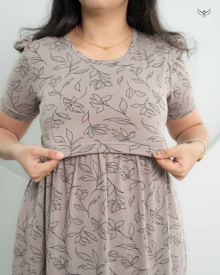 Saloni1  SoftCotton Full Length Maternity Loungewear