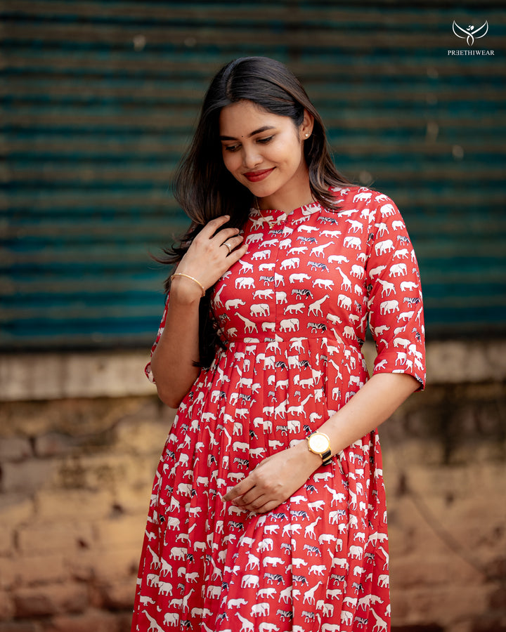 Mayura Maternity Dress with center Zip
