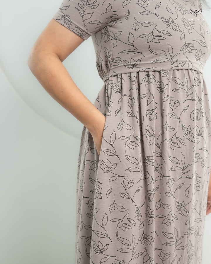 Saloni1  SoftCotton Full Length Maternity Loungewear