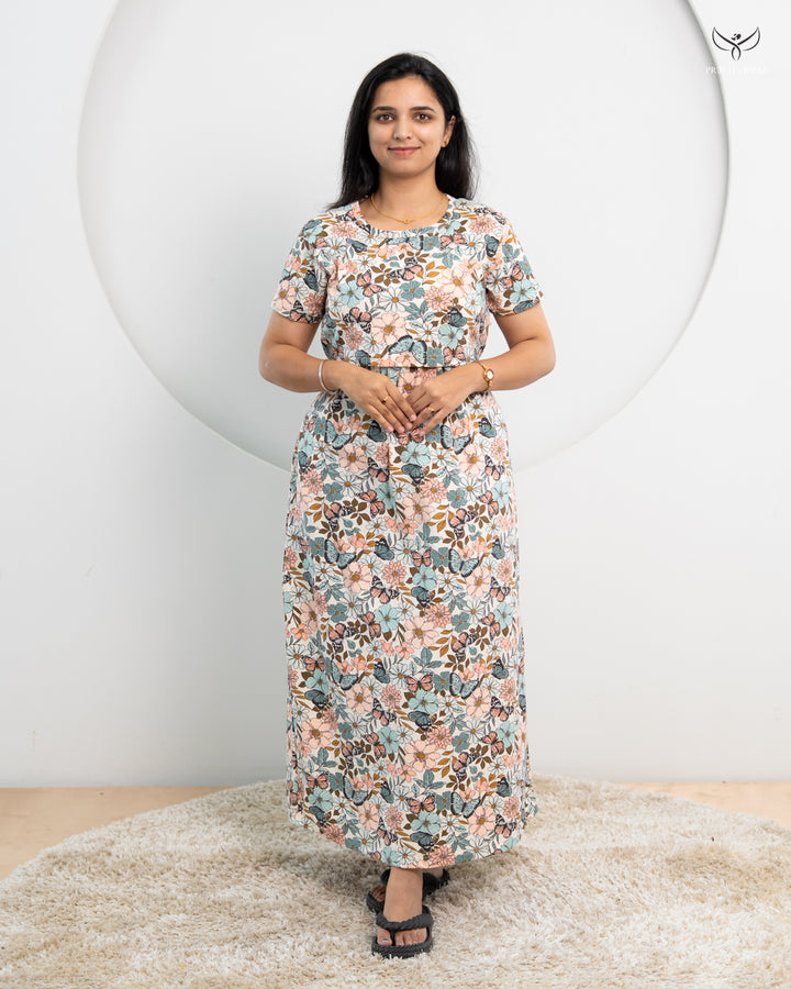 Anjali2  SoftCotton Full Length Maternity Loungewear