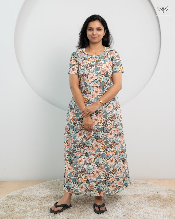 Anjali2  SoftCotton Full Length Maternity Loungewear
