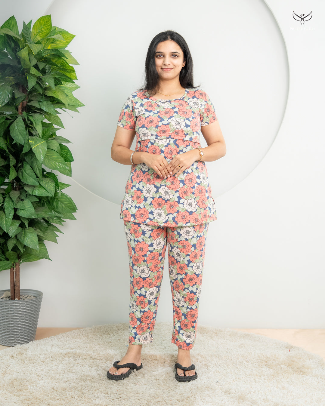 Nitesha Soft Cotton Maternity Top Pant Set