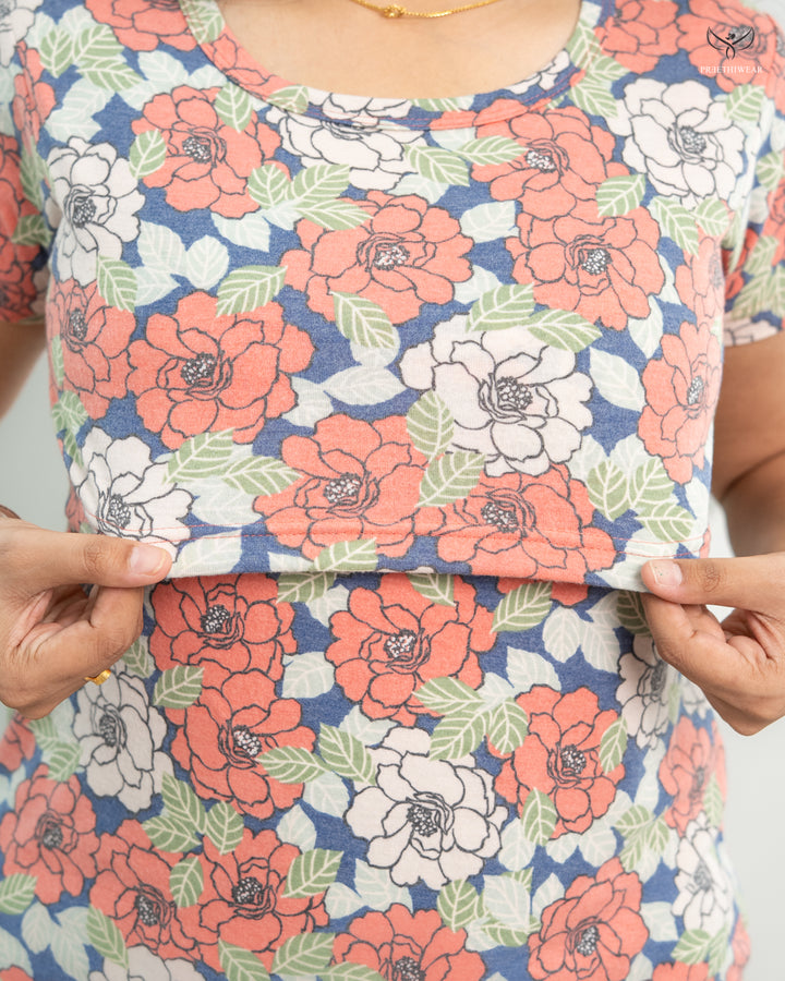 Nitesha Soft Cotton Maternity Top Pant Set