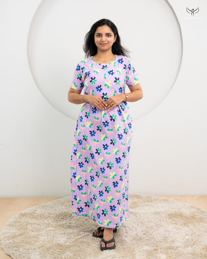 Nithya2  SoftCotton Full Length Maternity Loungewear