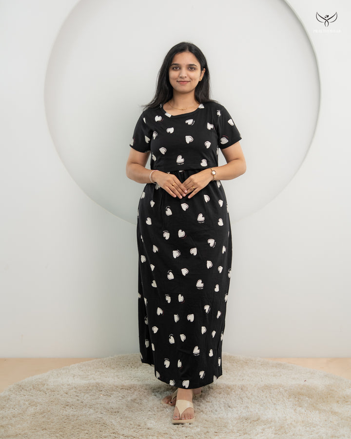 Roopa4  SoftCotton Full Length Maternity Loungewear