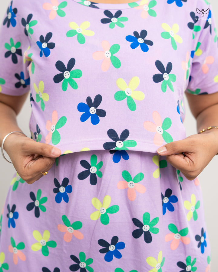 Nithya2  SoftCotton Full Length Maternity Loungewear