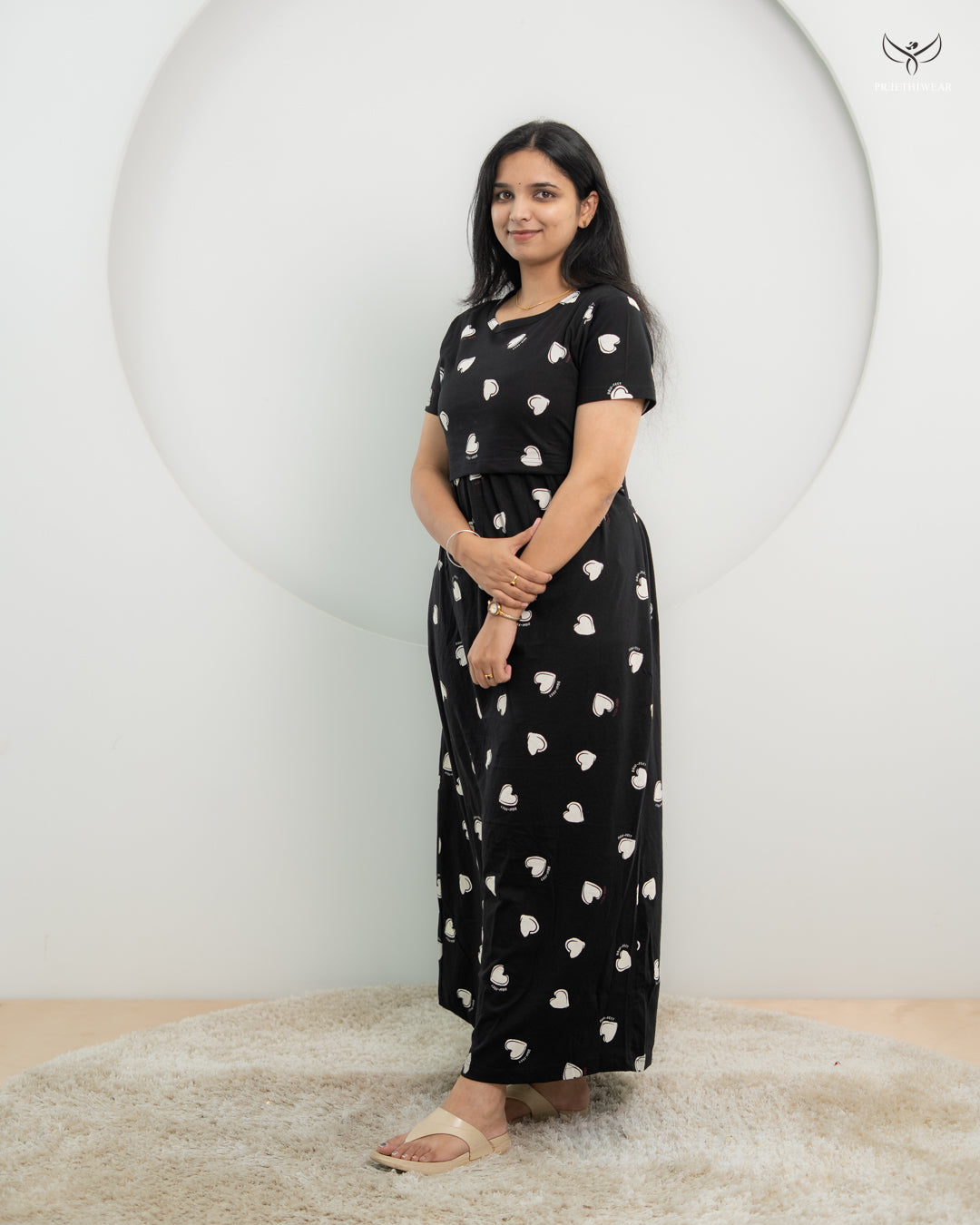 Roopa4  SoftCotton Full Length Maternity Loungewear
